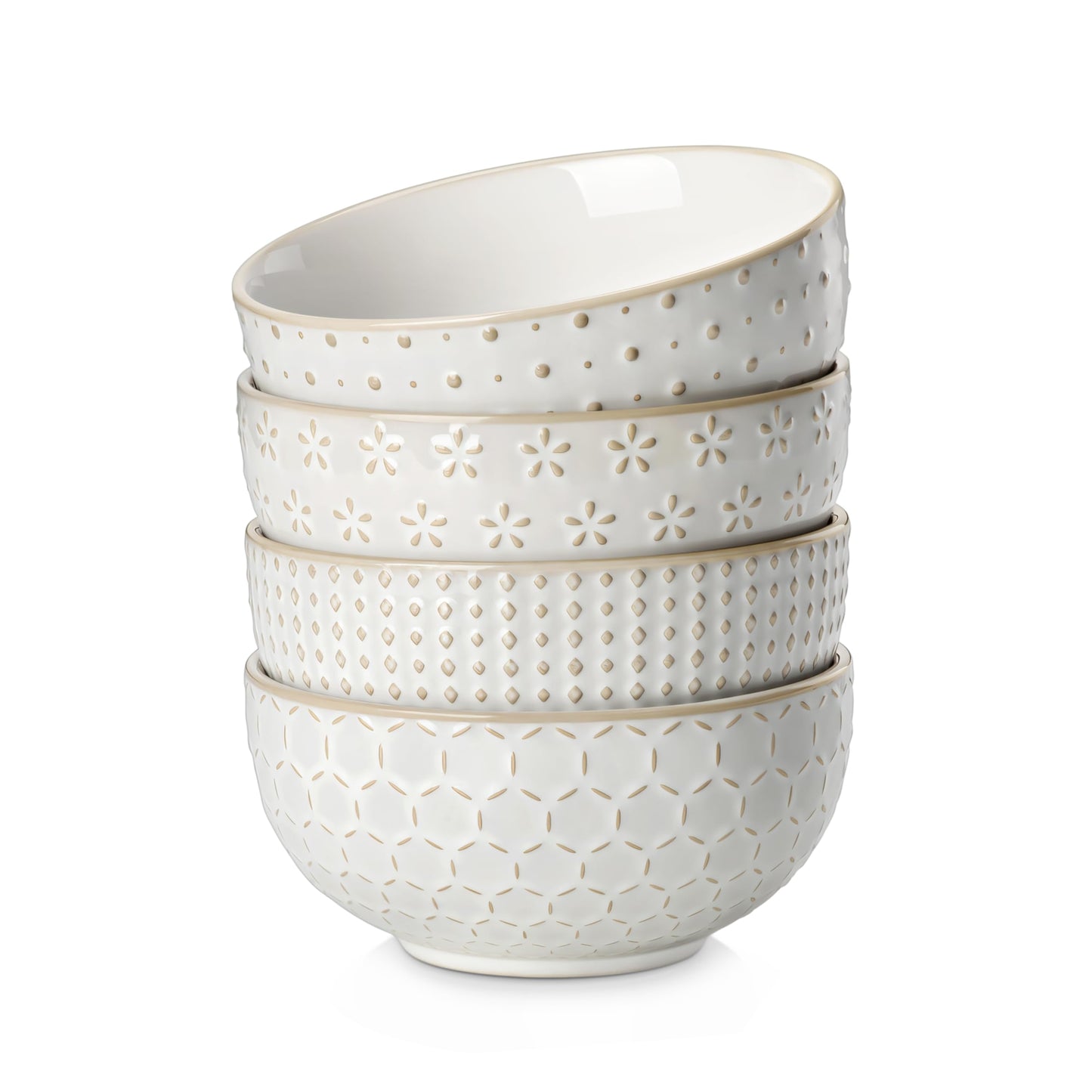 Ceramic Cereal Bowls Set of 4 30 Oz Stoneware Soup Salad Ramen Bowls 6 Inch